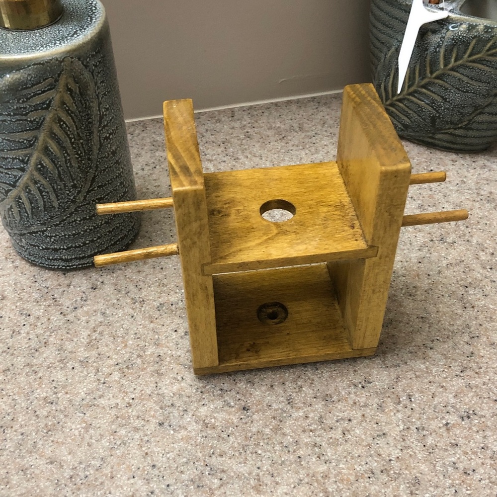 Wooden shaving brush and razor Holder